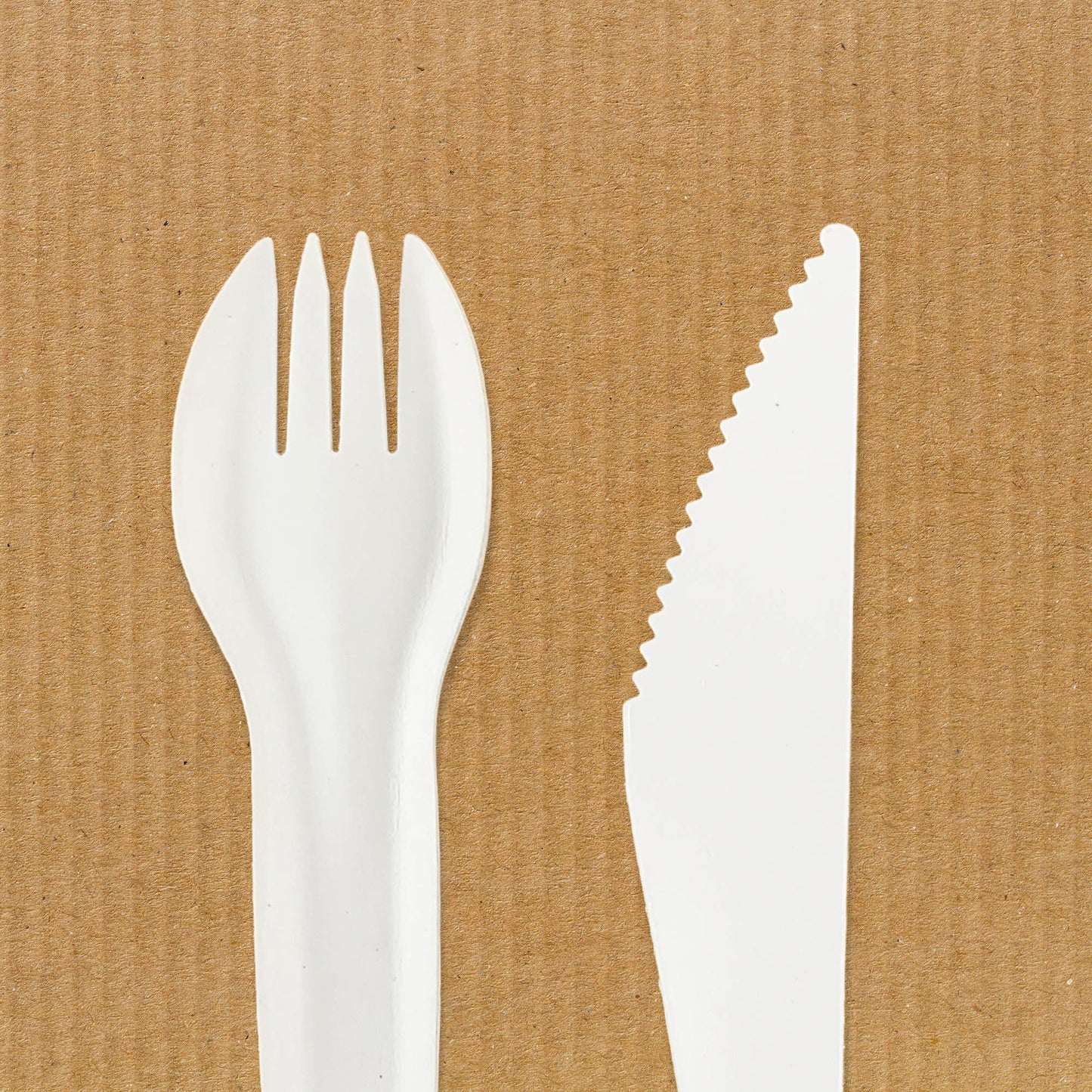 Paper cutlery set fork knife and napkin for takeaway and catering