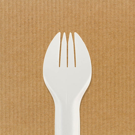 Paper spork - disposable paper cutlery for takeaway and catering
