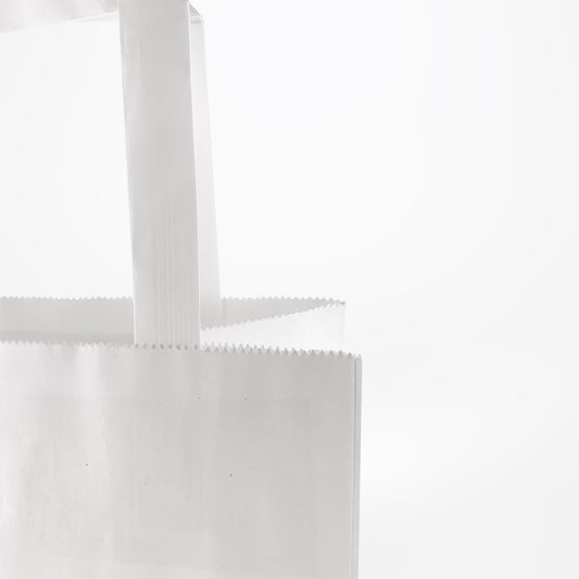 white paper carrier bags for food takeaways and catering