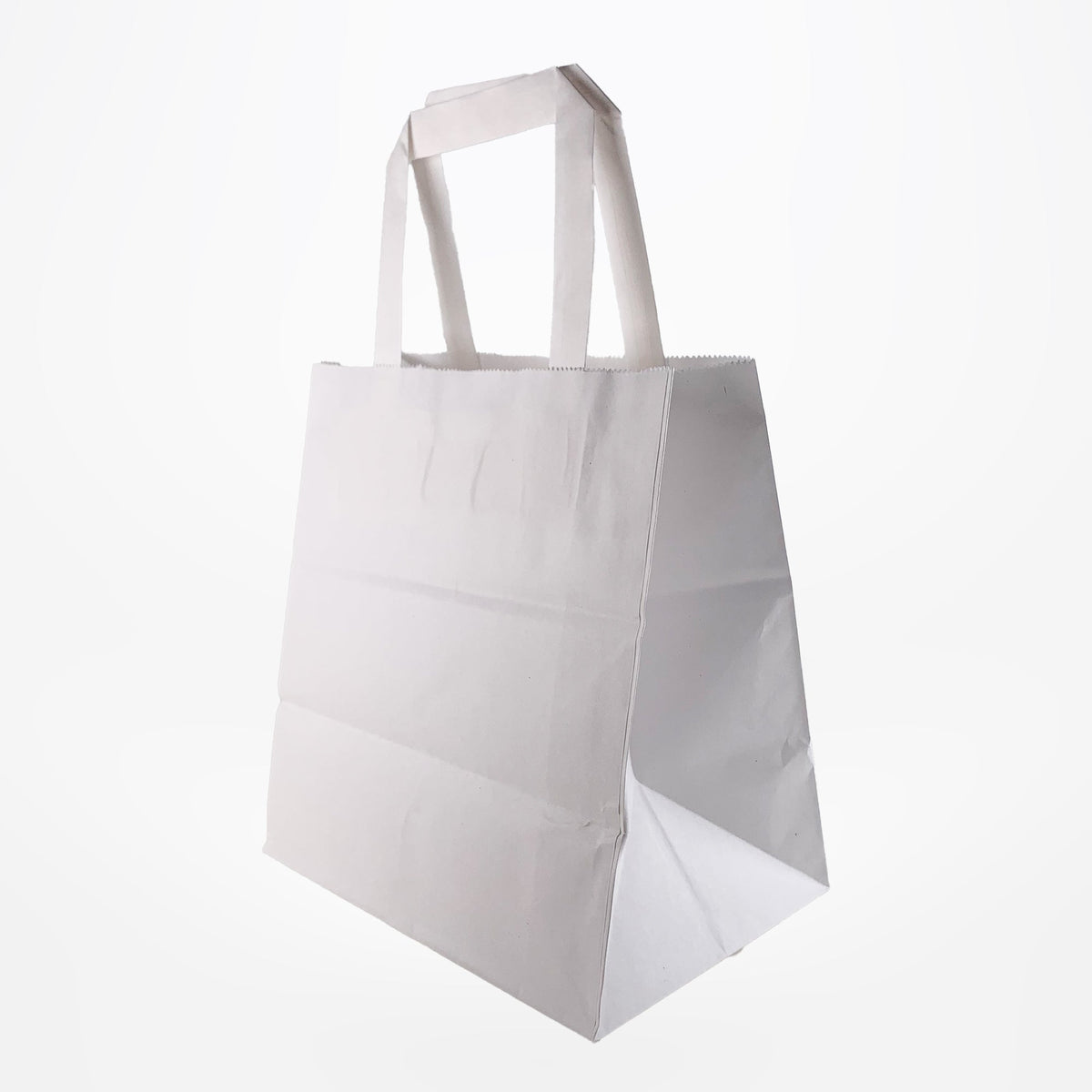 white paper carrier bags for food takeaways and catering