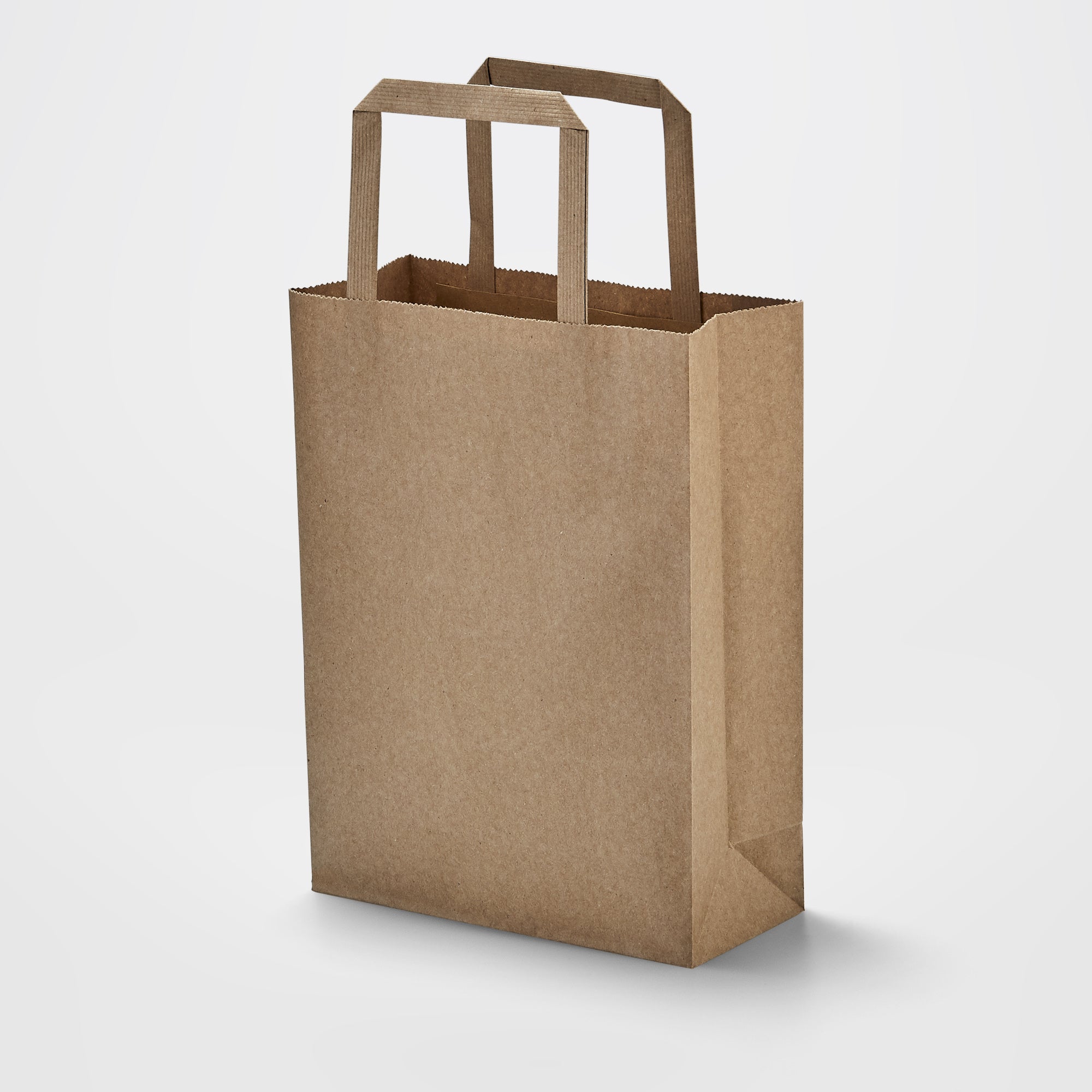 Flat Handle Brown Paper Bags