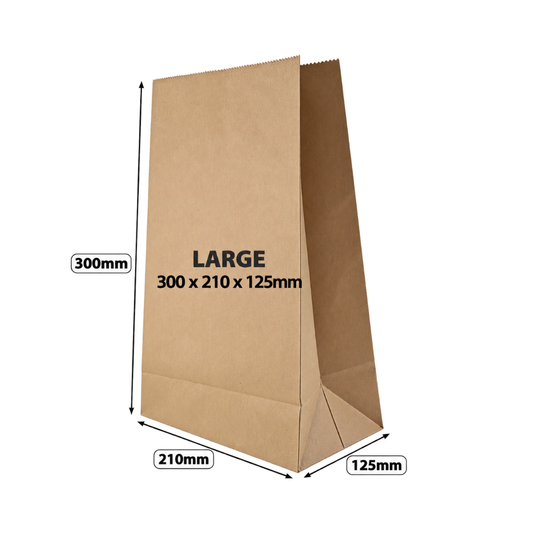 Large Takeaway SOS Paper Bags with scale margin